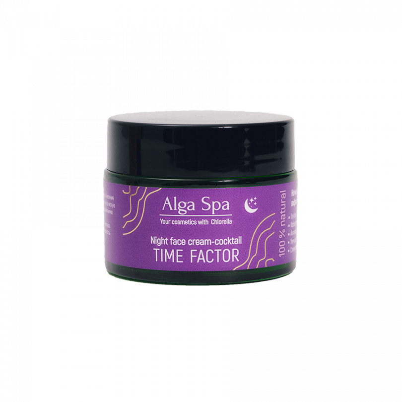 Ночной крем-коктейль для лица лифтинг эффект Alga Spa