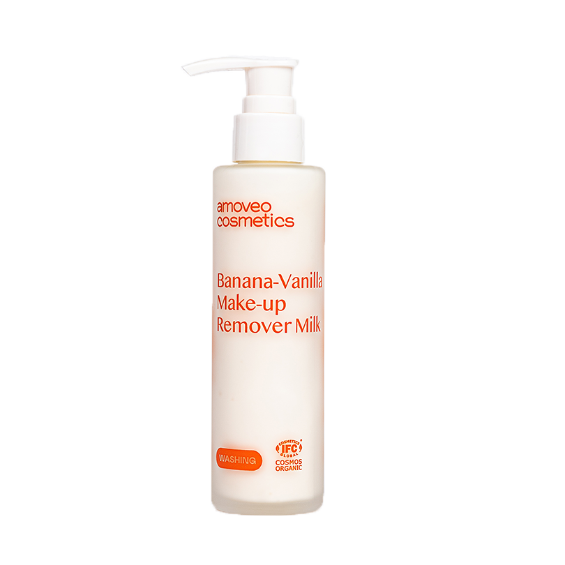 Бананово-ванильное молочко для снятия макияжа «BANANA-VANILLA  MAKE-UP REMOVER MILK» Amoveo